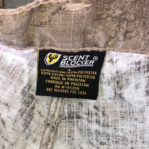 ScentBlocker Camo Hunting Pants Men’s L Cotton Blend Field Trail Gear - Picture 7 of 9